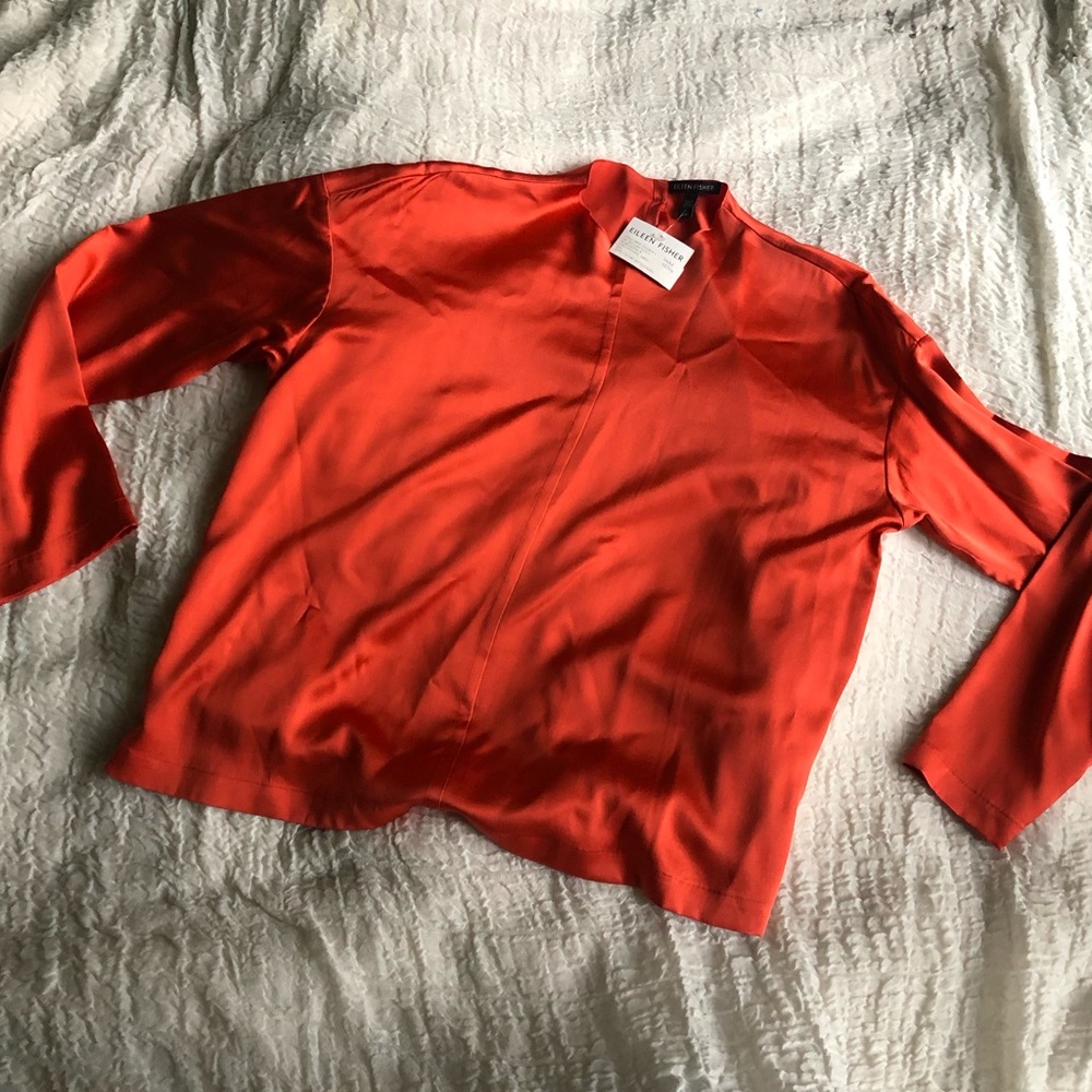 Eileen Fisher Orange silk blouse